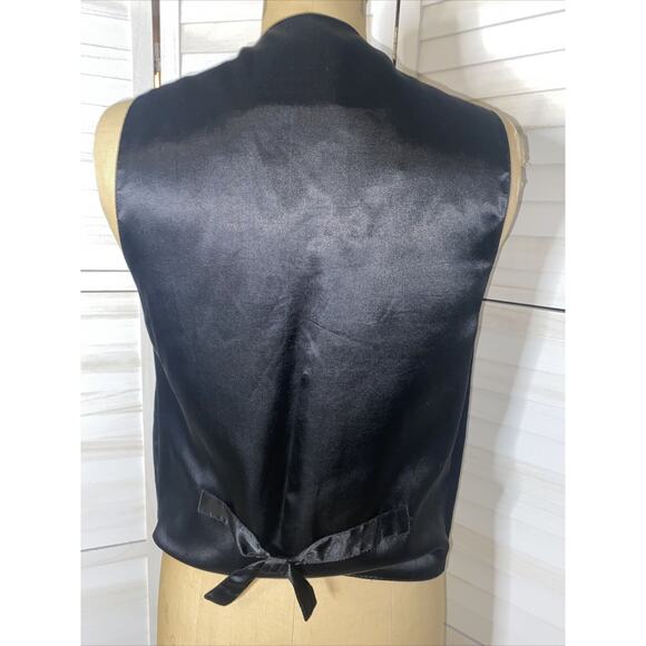 AJ Vintage Leather Fabric Vest Animal Print 90s Size Small Excellent Condition - Picture 5 of 10